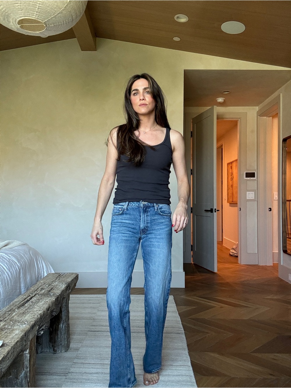 MOTHER Mid-Blue Flare Jeans